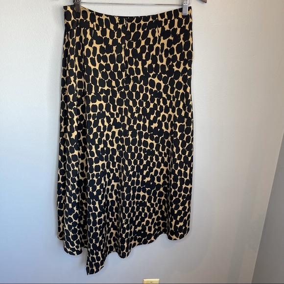 Who What Wear Animal Dot Print Asymmetrical Midi Skirt, Size 8 - Picture 14 of 15